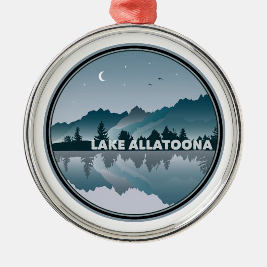 Lake Allatoona Georgia Reflection Ornament Aus Metall (Vorne)