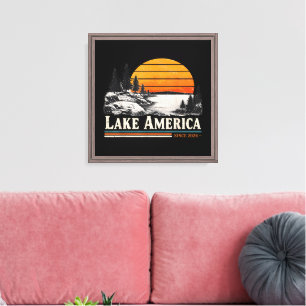 Lake America 2026 Jahrgang Leinwanddruck