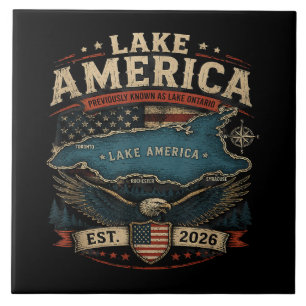 Lake America USA Zuvor Lustig Patriotisch Fliese