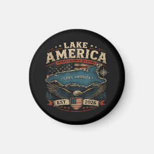Lake America USA Zuvor Lustig Patriotisch Magnet
