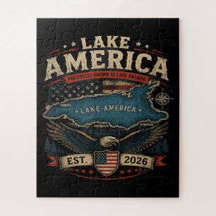 Lake America USA Zuvor Lustig Patriotisch Puzzle