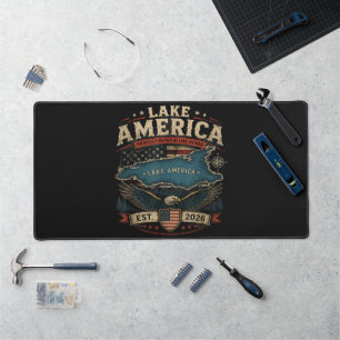 Lake America USA Zuvor Lustig Patriotisch Schreibtischunterlage
