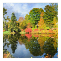 Lake and Colorful Fall Foliage of New England