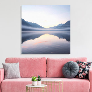 Lake and Mountain Scenic Landscape Wall Art  Leinwanddruck