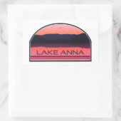 Lake Anna Virginia Red Sunrise Rechteckiger Aufkleber (Tasche)