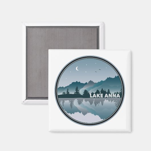 Lake Anna Virginia Reflection Magnet (Vorderseite/Rückseite)
