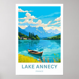 Lake Annecy France Travel Print Poster