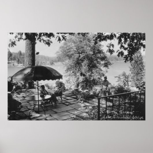 Lake Arrowhead, California Lodge View & Terrace Poster (Vorne)