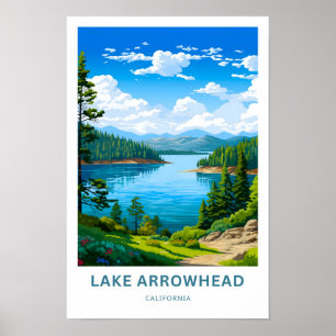 Lake Arrowhead California Travel Print Poster