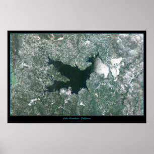 Lake Arrowhead, Kalifornien Satellitenposter Poster