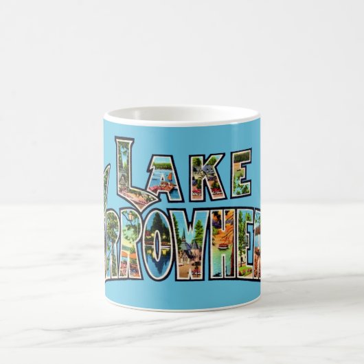 Lake Arrowhead Retro-Tasse Kaffeetasse (Mittel)