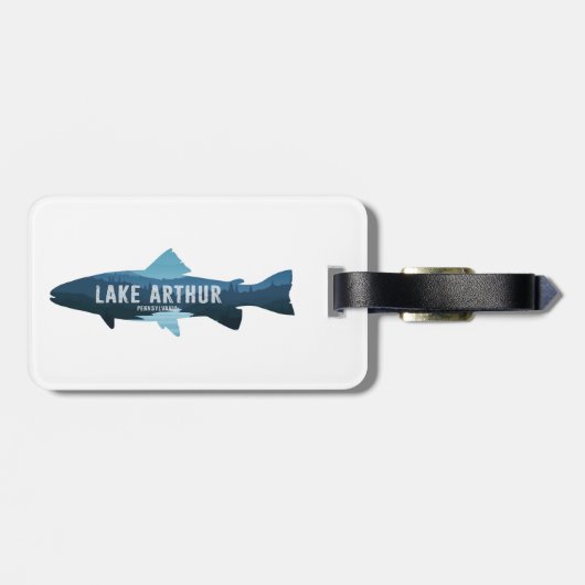 Lake Arthur Pennsylvania Fisch Gepäckanhänger (Rückseite horizontal)