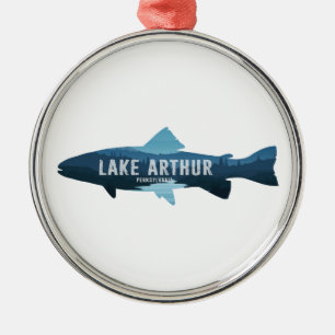 Lake Arthur Pennsylvania Fisch Ornament Aus Metall