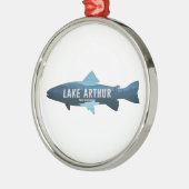 Lake Arthur Pennsylvania Fish Ornament Aus Metall (Links)