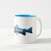 Lake Arthur Pennsylvania Fish Zweifarbige Tasse (VorderseiteRechts)