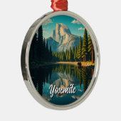 Lake at Yosemite National Park Halbedom Ornament Aus Metall (Rechts)