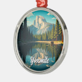 Lake at Yosemite National Park Halbedom Ornament Aus Metall (Links)