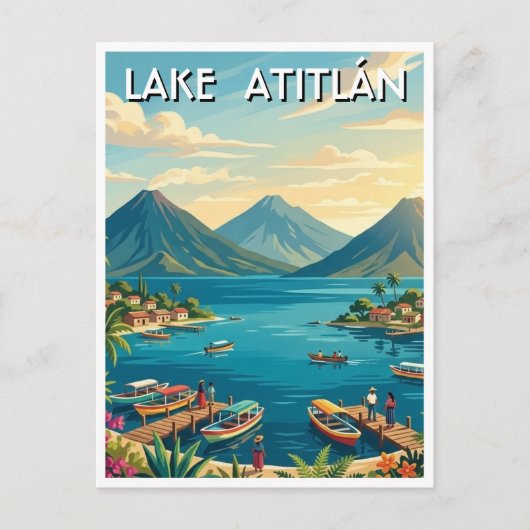 Lake Atitlán Guatemala Travel Postkarte (Vorderseite)
