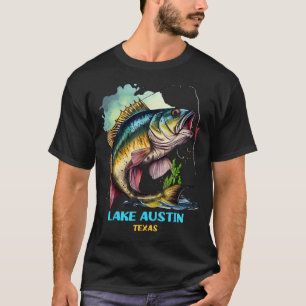 Lake Austin Texas TX Fliegenfischen Ausflug Fisher T-Shirt