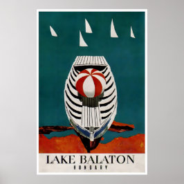 Lake Balaton Poster Hungary Travel Print Hungarian