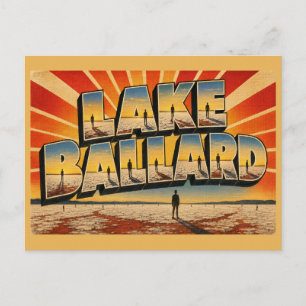 Lake Ballard WA Vintage Reise Kunst Postkarte
