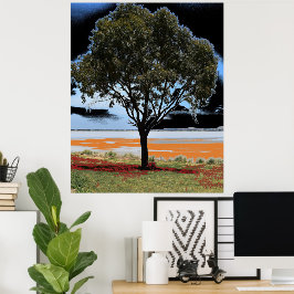 Lake Beac Solo Tree Poster