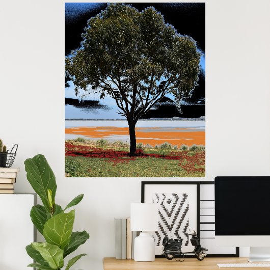 Lake Beac Solo Tree Poster (Heimbüro)