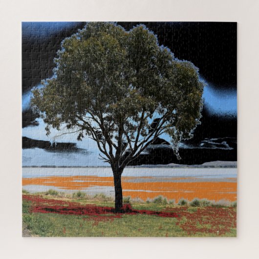 Lake Beeac Solo Tree Jigsaw Puzzle (Vertikal)
