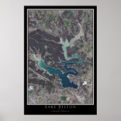 Lake Belton Texas Satellite Poster Karte (Vorne)