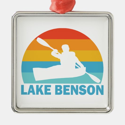 Lake Benson North Carolina Kayak Ornament Aus Metall (Vorne)