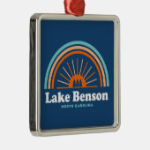 Lake Benson North Carolina Rainbow Ornament Aus Metall (Rechts)