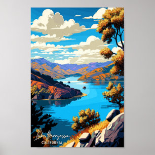 Lake Berryessa California USA Reisevorführung Poster