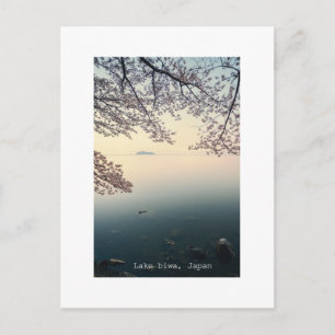 Lake Biwa, Kirschblüten, Japan Postkarte