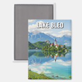 Lake Bled Slovenia Magnet (Vorderseite/Rückseite)