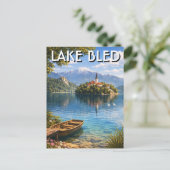 Lake Bled Slovenia Postkarte (Stehend Vorderseite)