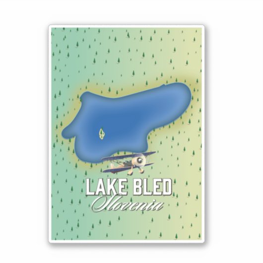 Lake Bled Slovenien Aufkleber (Vorderseite)