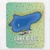Lake Bled Slovenien Mousepad (Vorne)