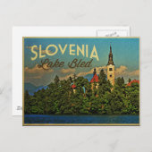 Lake Bled Slovenien Postkarte (Vorne/Hinten)