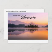 Lake Bled Slovenje Postkarte (Vorne/Hinten)