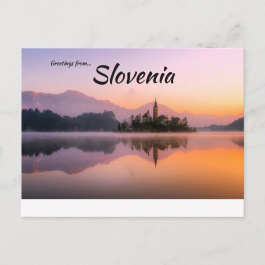 Lake Bled Slovenje Postkarte (Vorderseite)