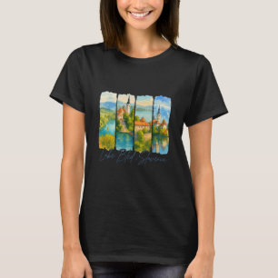 Lake Bled Slowenien Reise Trip Brushstroke Souveni T-Shirt