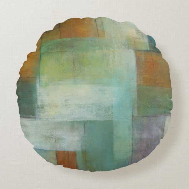 Lake Blue Essence II Rundes Kissen (Vorderseite)