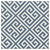 Lake Blue Griechisches Schlüsselmuster Stoff (Nahaufnahme)