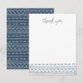 Lake Blue Modern Boho Vielen Dank Mitteilungskarte (Vorne/Hinten)