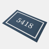 Lake Blue Personalisiert Address Number Fußmatte (Schrägansicht)