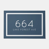 Lake Blue Personalisiert Address Number Fußmatte (Vorderseite)