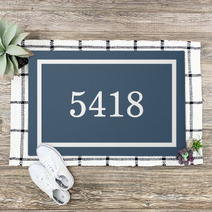 Lake Blue Personalisiert Address Number Fußmatte