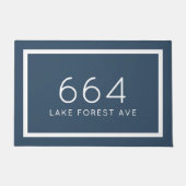 Lake Blue Personalisiert Address Number Fußmatte (Vorderseite)