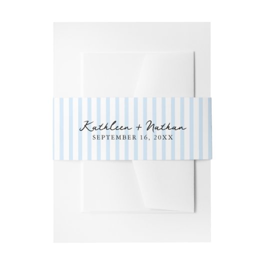 Lake Blue Striped Wedly Bly Band (Vorderseite Beispiel)