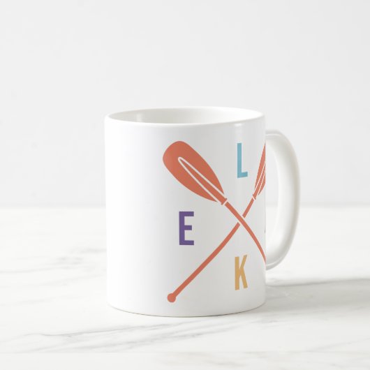 Lake Boat Paddles Kaffeetasse (VorderseiteRechts)